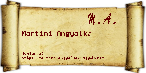 Martini Angyalka névjegykártya
